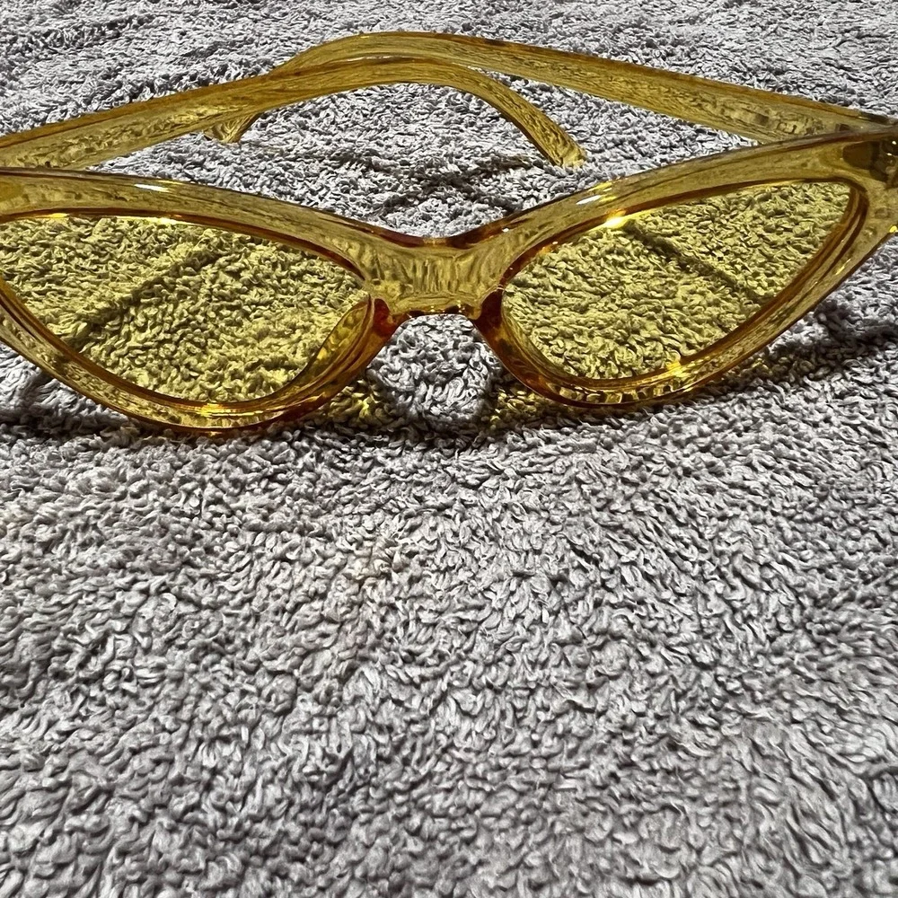 Yellow Cat Eye Sunglasses Women